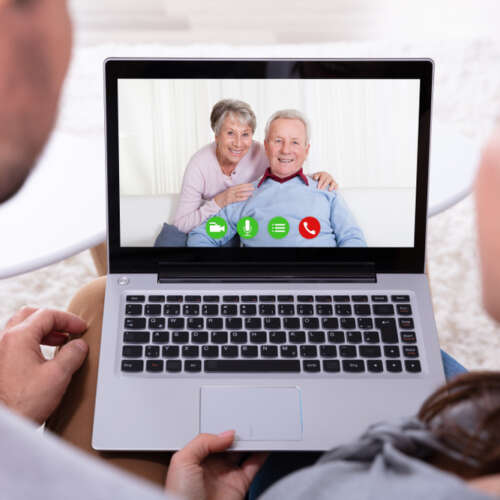 Staying Connected elderly couple on facetime