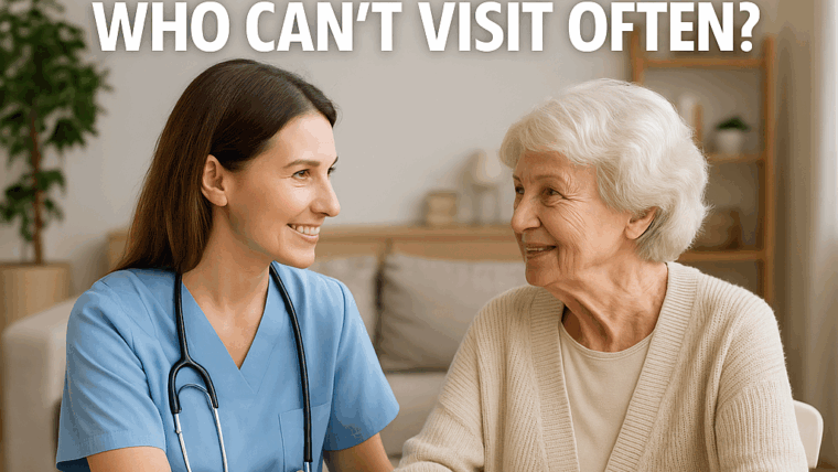 Nurse with Elderly woman Out-of-Town Support